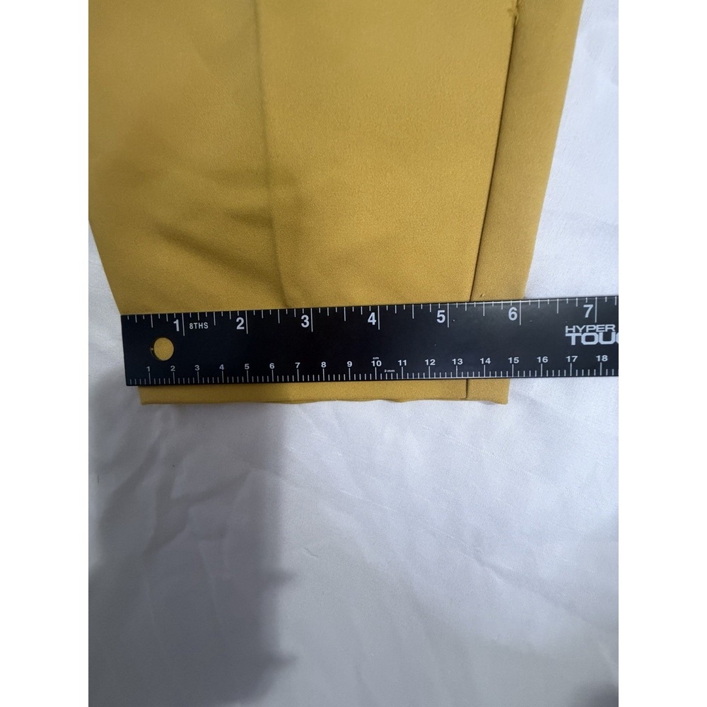 Express Columnist Ankle Pants 00P Petite Yellow Mid Rise Stretch Slim - Picture 5 of 8